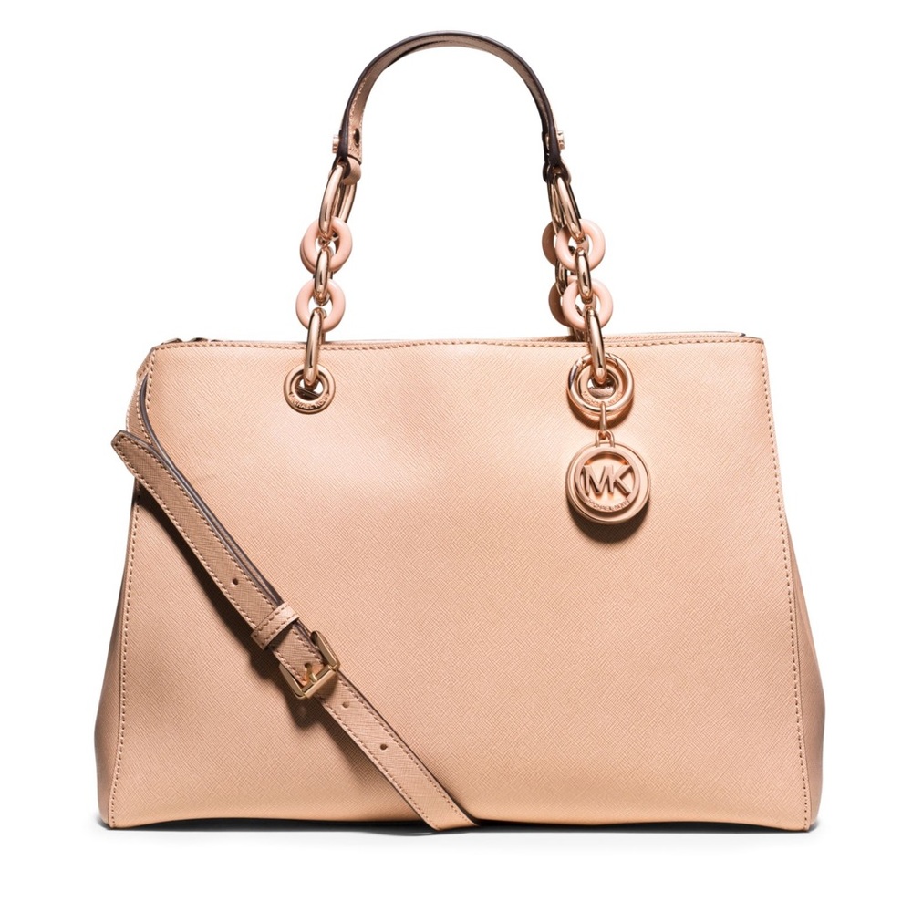 Michael Kors Cynthia Medium Leather Satchel